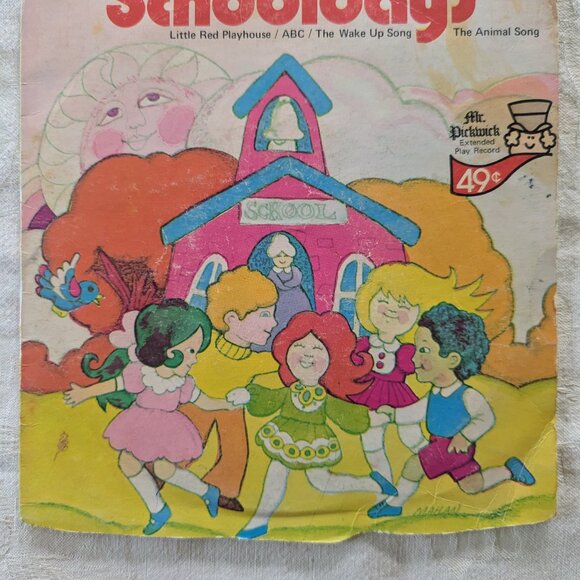 VTG Mr. Pickwick 45 RPM Bundle of 4 Kids Records Tubby Wizard of Oz Farm School - Picture 8 of 8